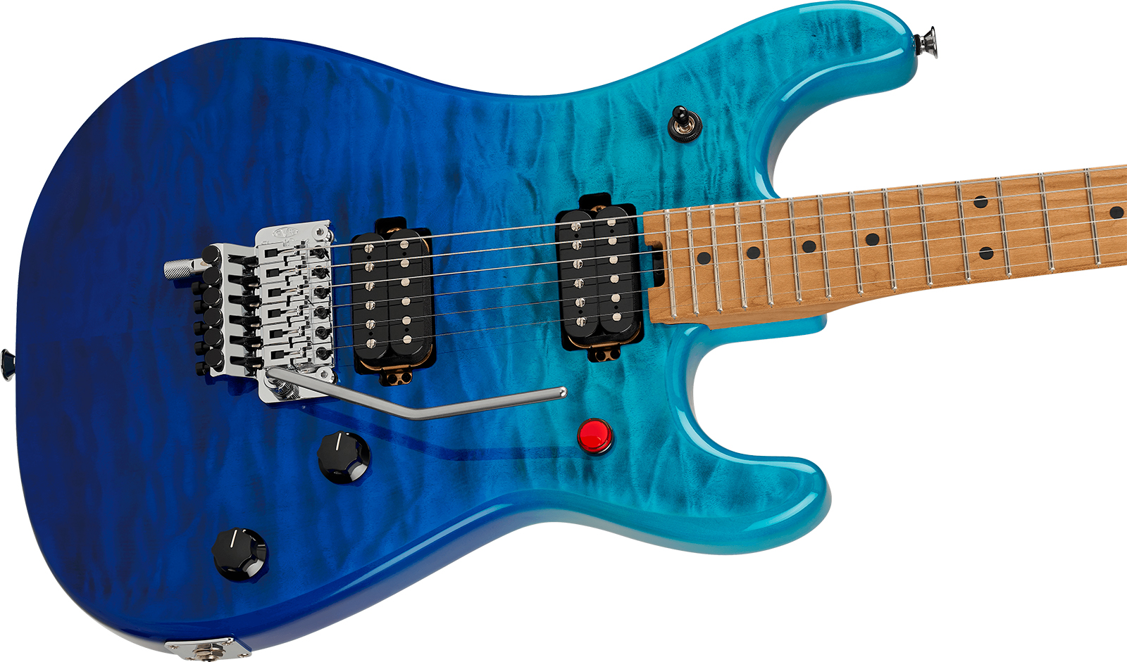 Evh 5150 Series Deluxe Qm Mex 2h Fr Mn - Pacific Drift - Guitarra eléctrica con forma de str. - Variation 2