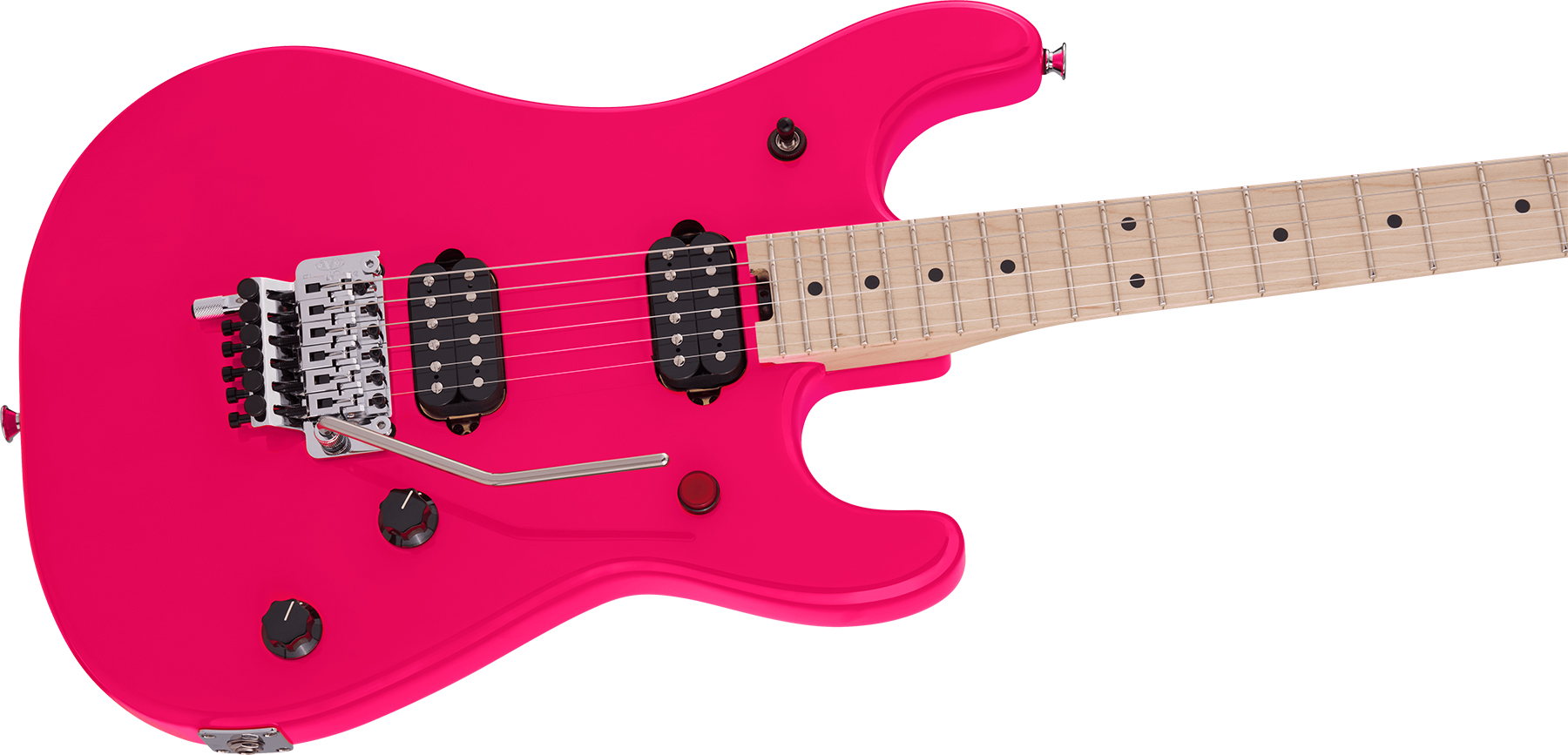 Evh 5150 Standard Mex 2h Fr Mn - Neon Pink - Guitarra eléctrica con forma de str. - Variation 2