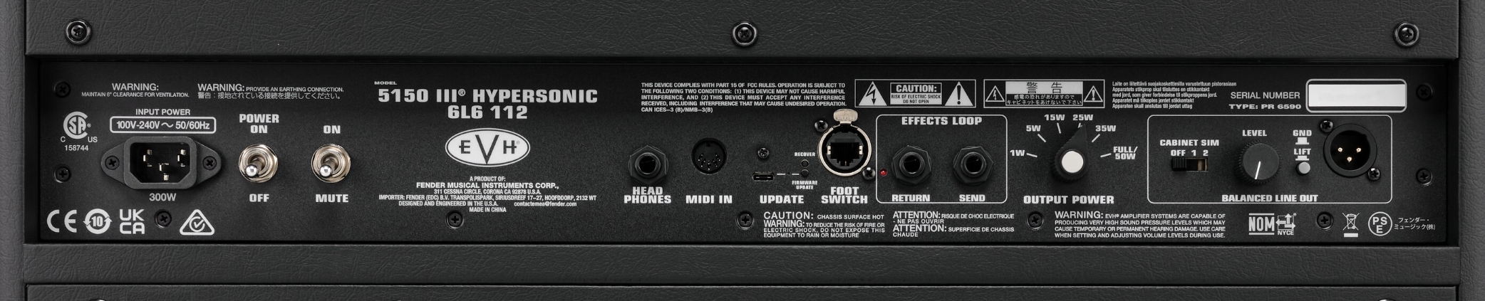 Evh 5150iii Hypersonic 6l6 1x12 Combo 50w Black - Combo amplificador para guitarra eléctrica - Variation 4