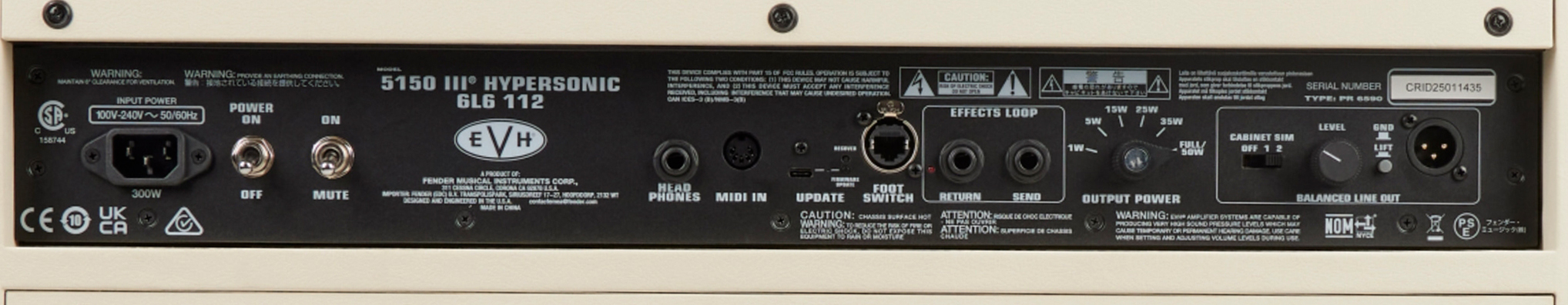 Evh 5150iii Hypersonic 6l6 1x12 Combo 50w Ivory - Combo amplificador para guitarra eléctrica - Variation 3