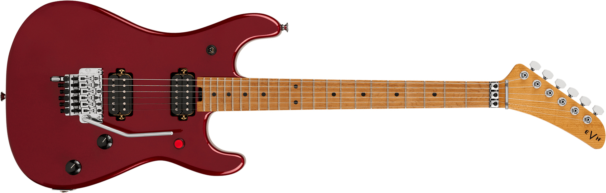 Evh 5150 Series Deluxe Mex 2h Fr Mn - Candy Apple Red Metallic - Guitarra eléctrica con forma de str. - Main picture