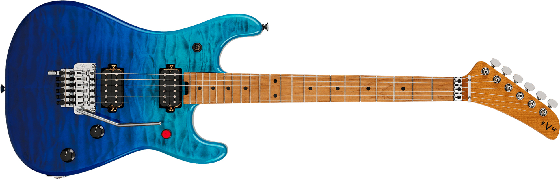 Evh 5150 Series Deluxe Qm Mex 2h Fr Mn - Pacific Drift - Guitarra eléctrica con forma de str. - Main picture