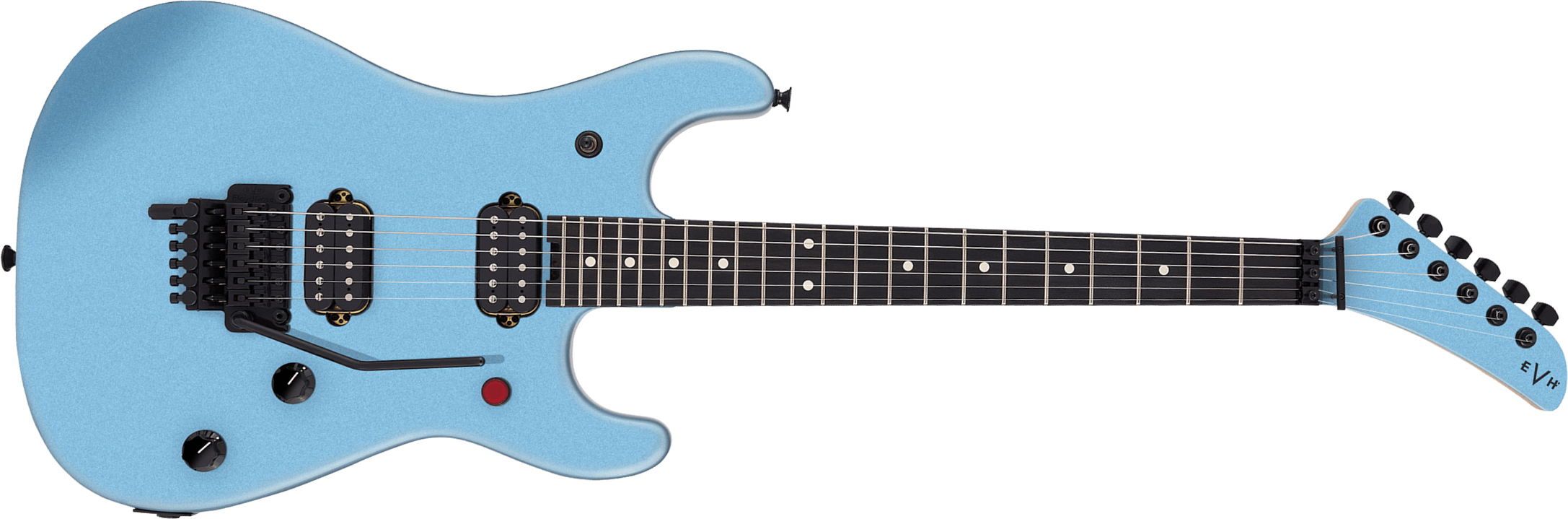 Evh 5150 Standard Mex 2h Fr Eb - Ice Blue Metallic - Guitarra eléctrica con forma de str. - Main picture