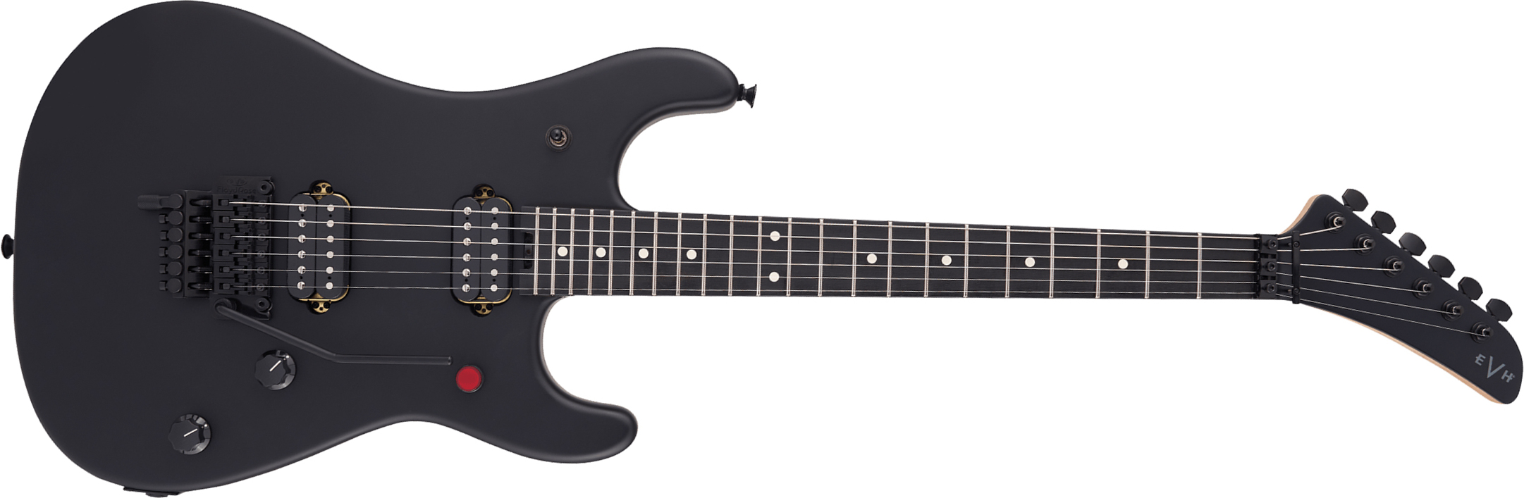 Evh 5150 Standard Mex 2h Fr Eb - Stealth Black - Guitarra eléctrica con forma de str. - Main picture