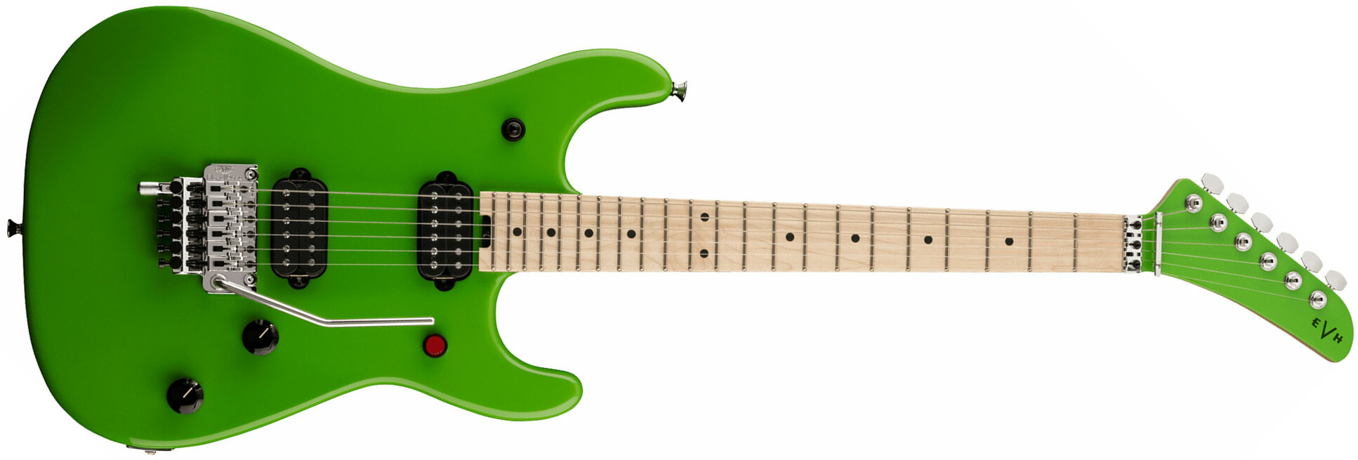Evh 5150 Standard Mex 2h Fr Mn - Slime Green - Guitarra eléctrica con forma de str. - Main picture