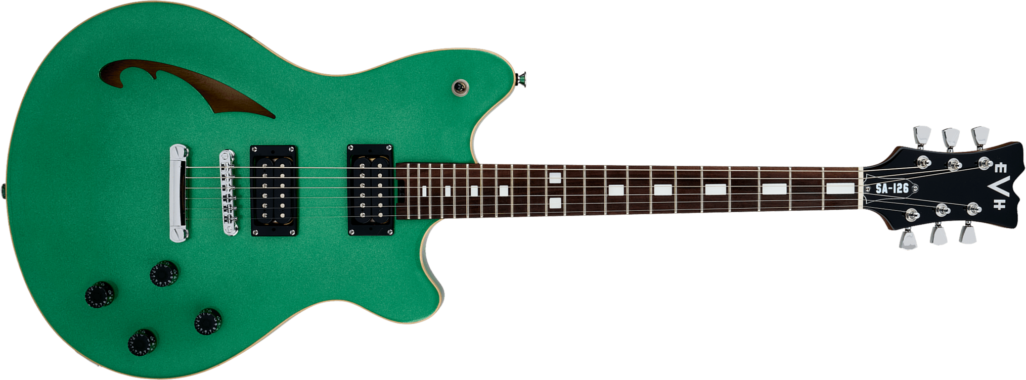 Evh Sa126 Standard 2h Ht Rw - Pelham Green - Guitarra eléctrica semi caja - Main picture