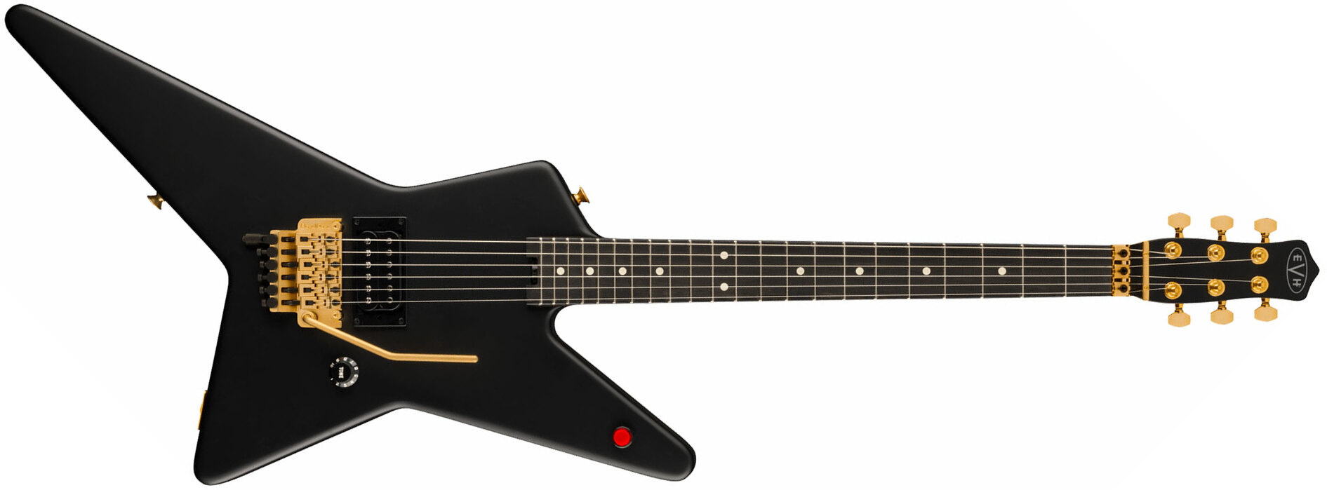 Evh Star Limited Edition 1h Fr Eb - Stealth Black With Gold Hardware - Guitarra electrica metalica - Main picture