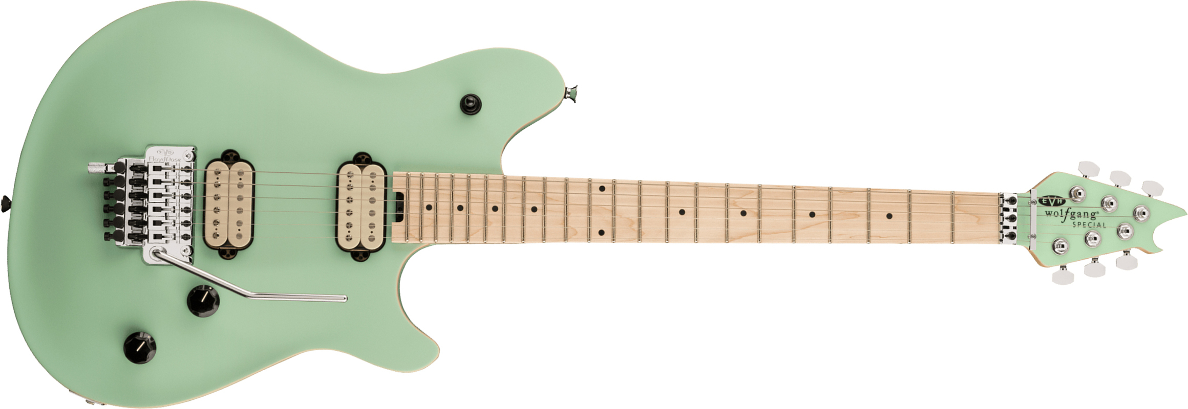 Evh Wolfgang Special 2h Fr Mn - Satin Surf Green - Guitarra electrica metalica - Main picture