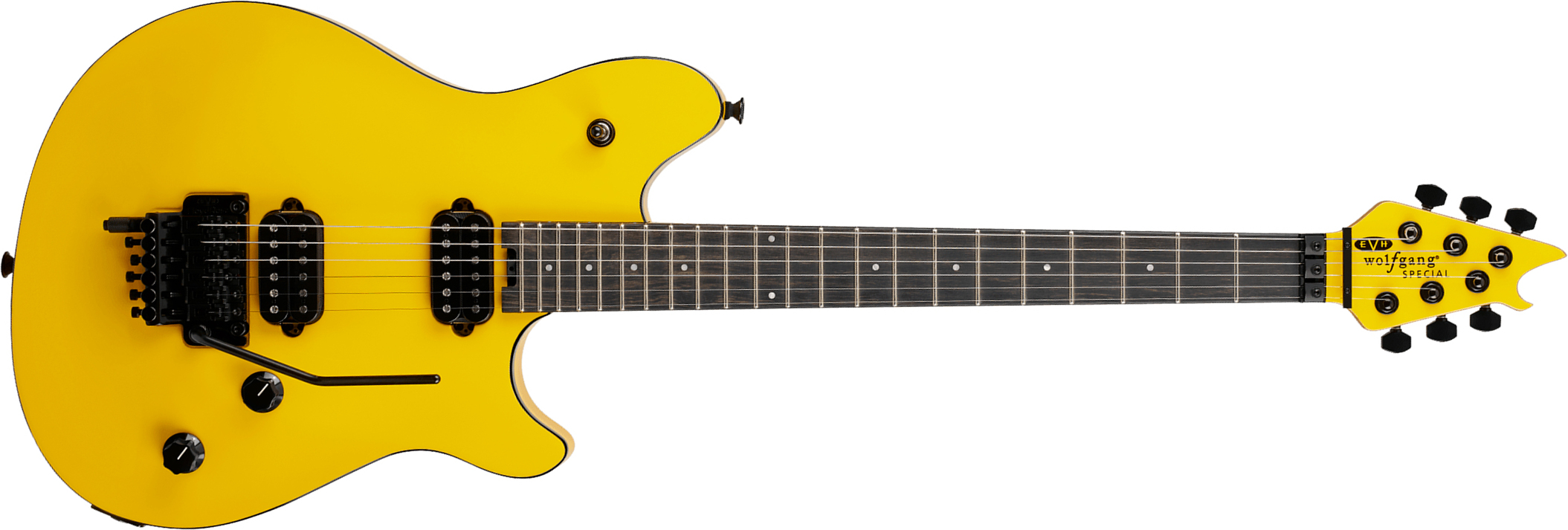 Evh Wolfgang Special Baked Maple Mex 2h Fr Eb - Caution Yellow - Guitarra electrica metalica - Main picture
