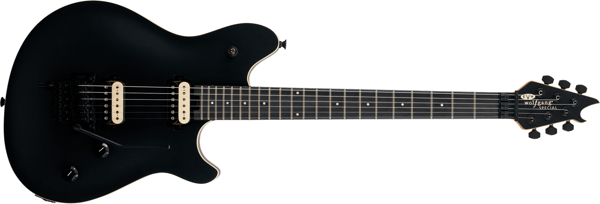 Evh Wolfgang Special Baked Maple Mex 2h Fr Eb - Stealth Black - Guitarra electrica metalica - Main picture
