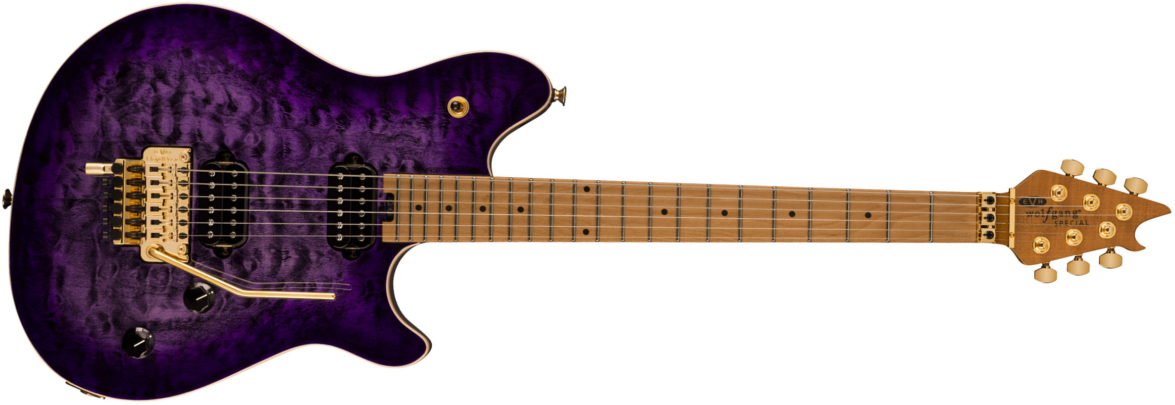 Evh Wolfgang Special Qm 2h Fr Mn - Purple Burst - Guitarra electrica metalica - Main picture