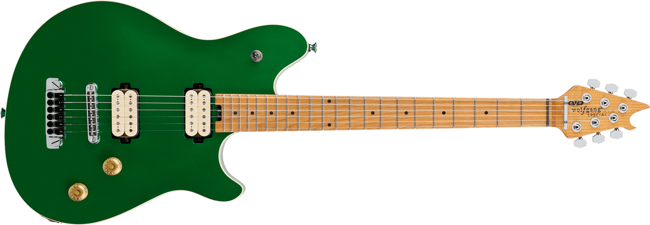 Evh Wolfgang Special Tom Baked Maple Mex 2h Ht Mn - Kandy Green - Guitarra electrica metalica - Main picture