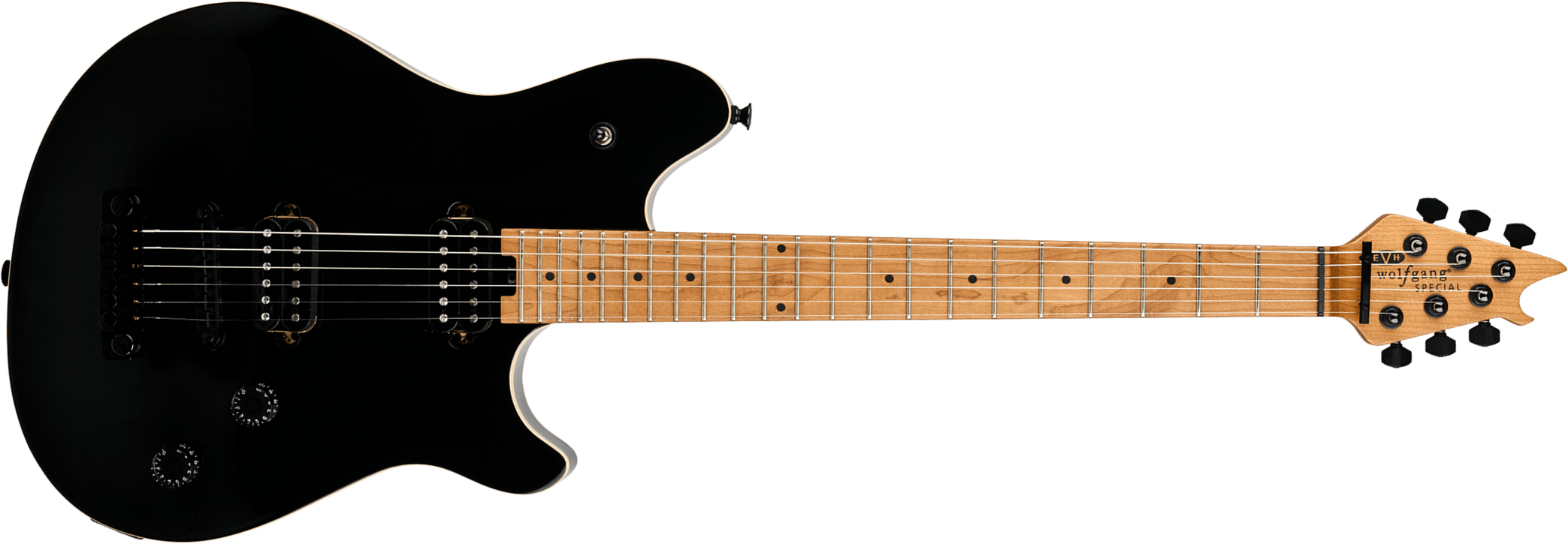Evh Wolfgang Special Tom Mex 2h Ht Mn - Gloss Black - Guitarra electrica metalica - Main picture