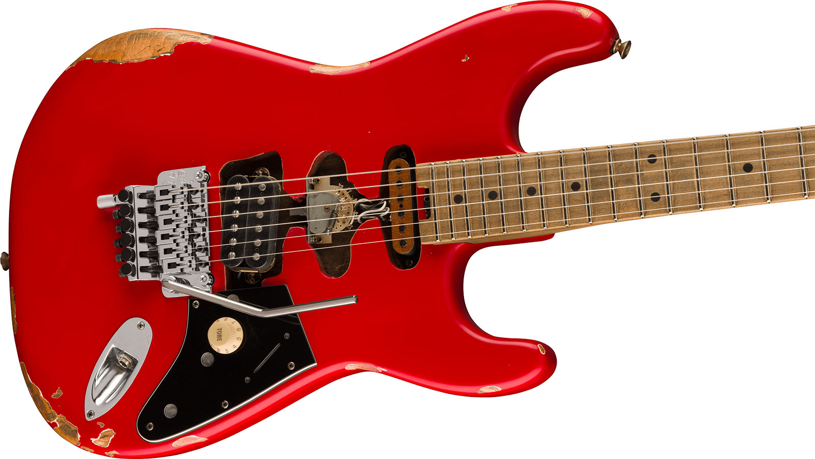 Evh Frankenstein Relic Mex 1h Fr Mn - Red - Guitarra eléctrica con forma de str. - Variation 2