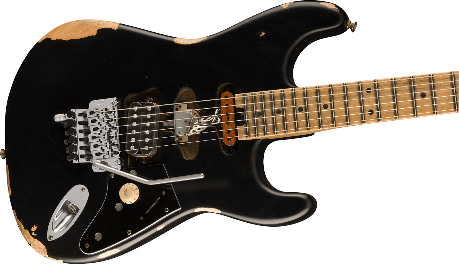 Evh Frankenstein Relic Mex 1h Fr Mn - Black - Guitarra eléctrica con forma de str. - Variation 2