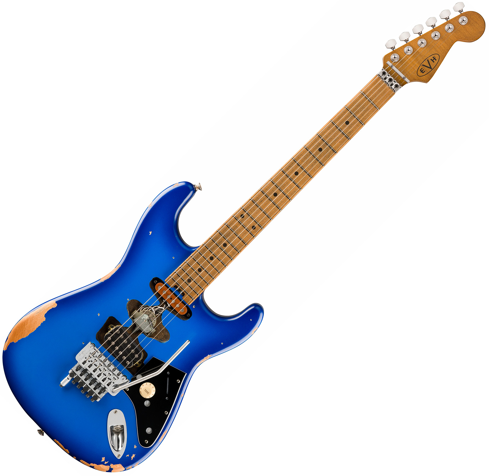 Evh Frankenstein Relic Mex 1h Fr Mn + Premium Cable 42.inc + Premium Strap - Blueburst - Packs guitarra eléctrica - Variation 2