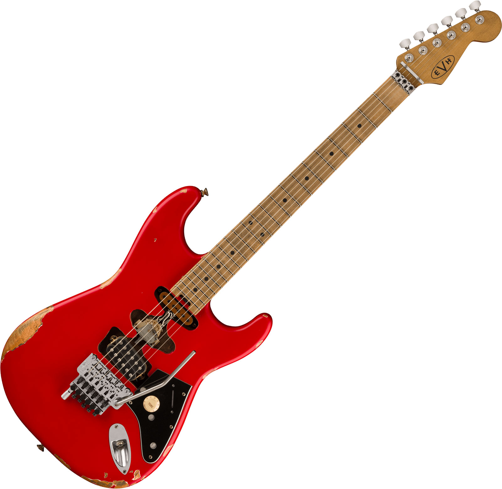 Evh Frankenstein Relic Mex 1h Fr Mn + Premium Cable 42.inc + Premium Strap - Red - Packs guitarra eléctrica - Variation 1