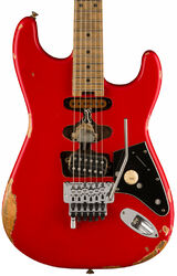 Guitarra eléctrica con forma de str. Evh Frankenstein Relic - Red