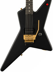 Guitarra electrica metalica Evh                            Limited Edition Star - Stealth black with gold hardware