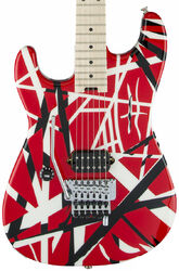 Guitarra electrica para zurdos Evh                            Striped Series 5150 LH Zurdo - Red black white stripes