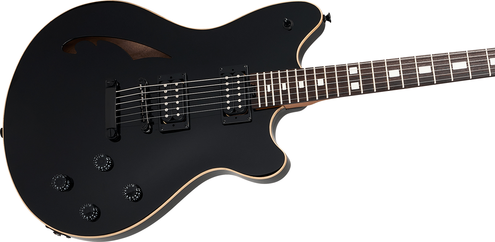 Evh Sa126 Standard 2h Ht Rw - Piano Black - Guitarra eléctrica semi caja - Variation 2