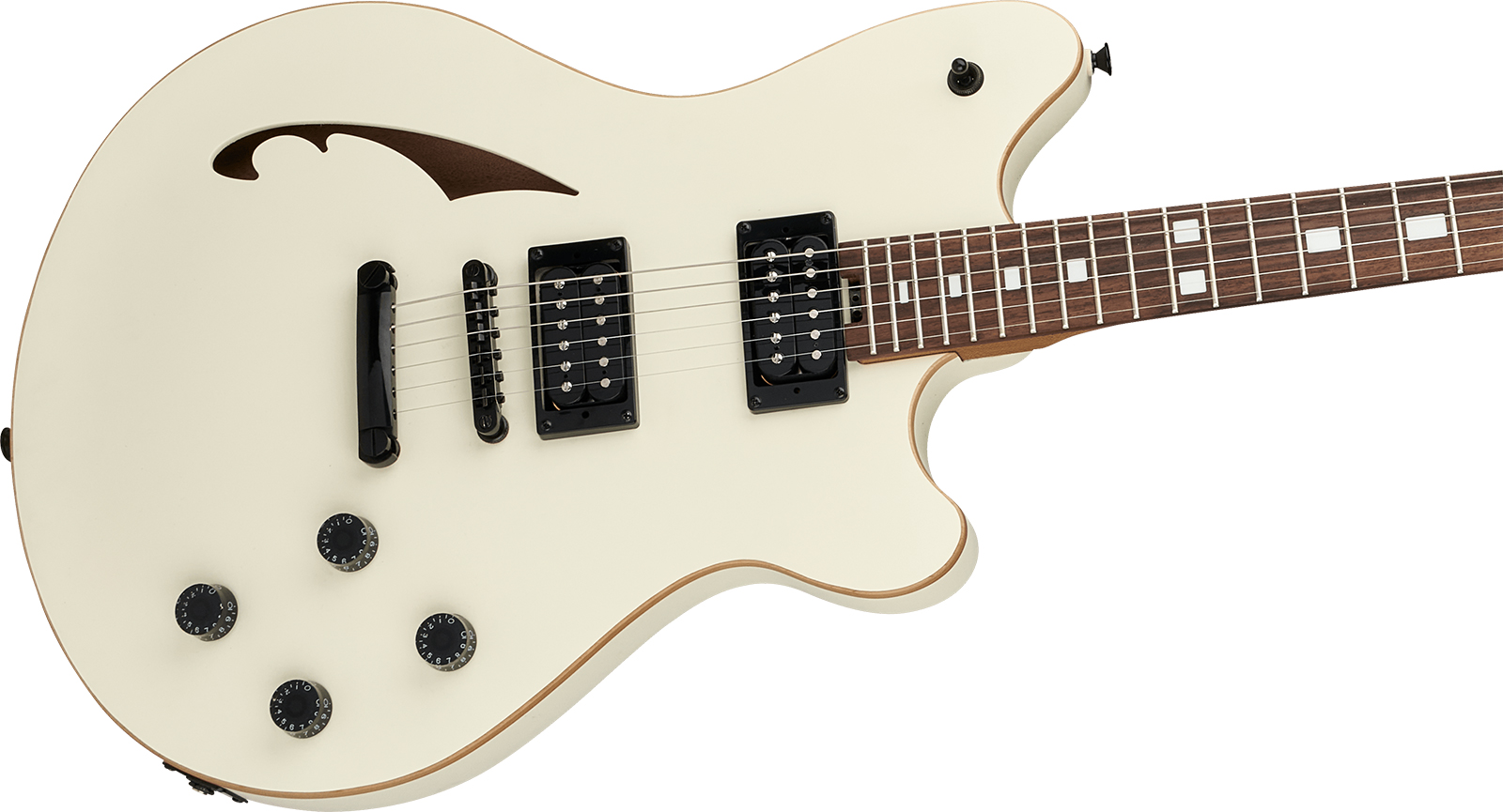 Evh Sa126 Standard 2h Ht Rw - Satin Vintage White - Guitarra eléctrica semi caja - Variation 2