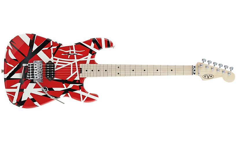 Evh Striped Series - Red With Black Stripes - Guitarra eléctrica con forma de str. - Variation 2