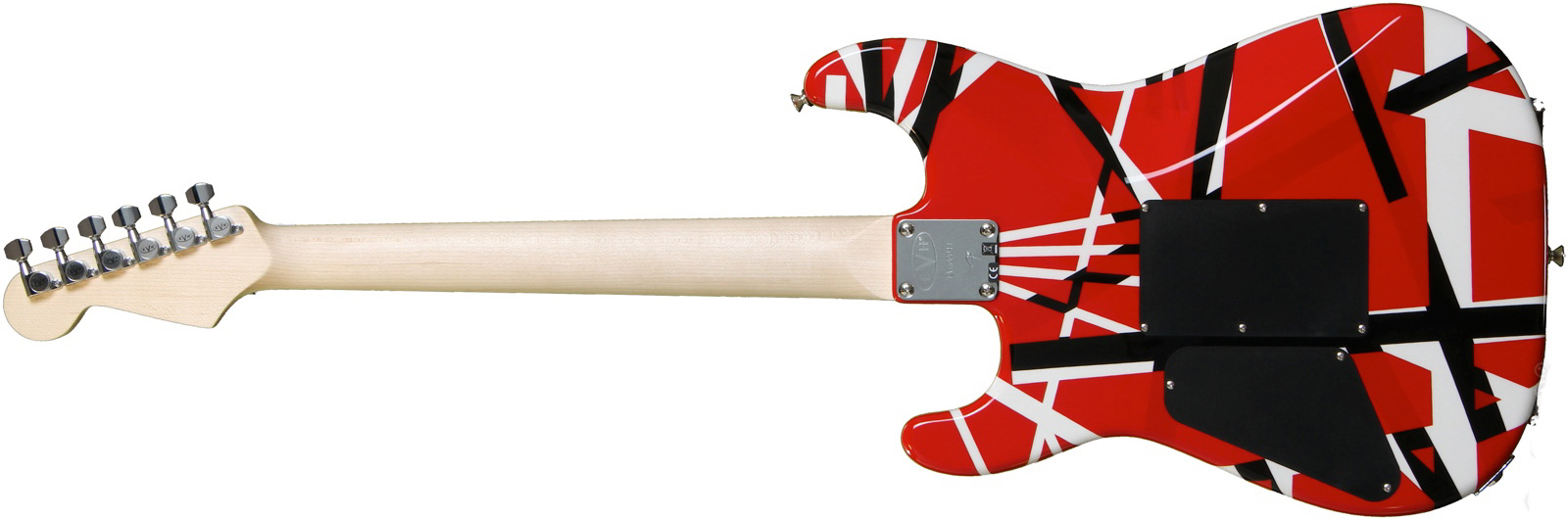 Evh Striped Series - Red With Black Stripes - Guitarra eléctrica con forma de str. - Variation 3