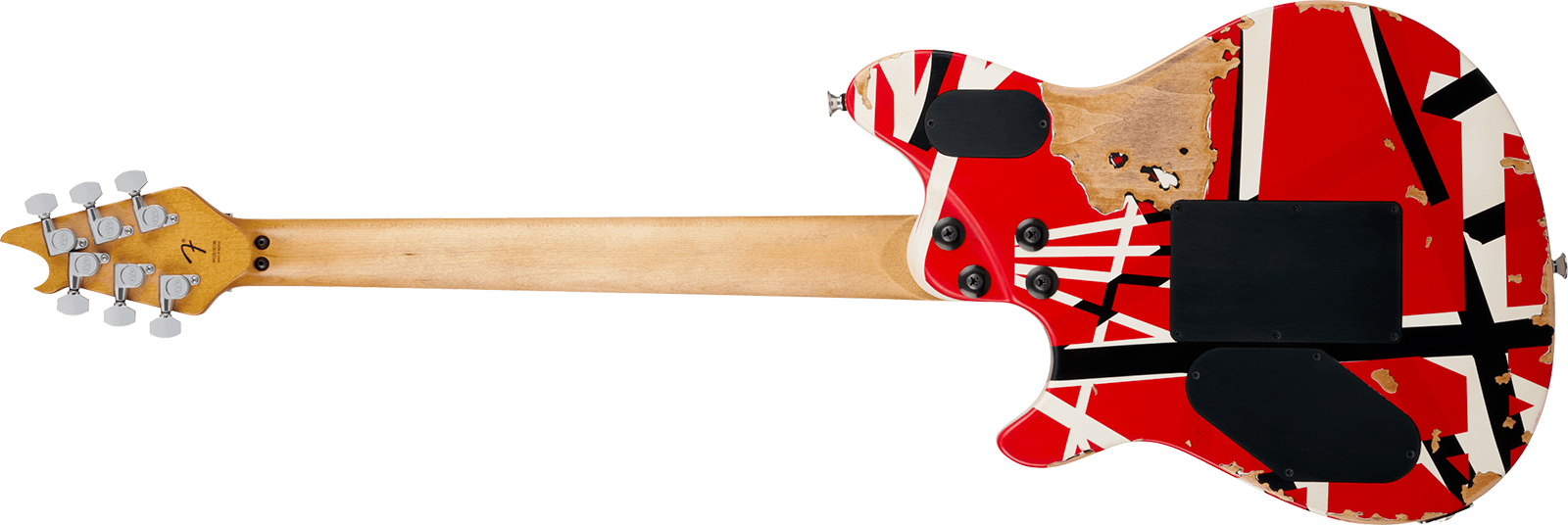 Evh Wolfgang Special Striped Ltd Mex 2h Fr Eb - Aged Red Black & White Stripes - Guitarra electrica metalica - Variation 1