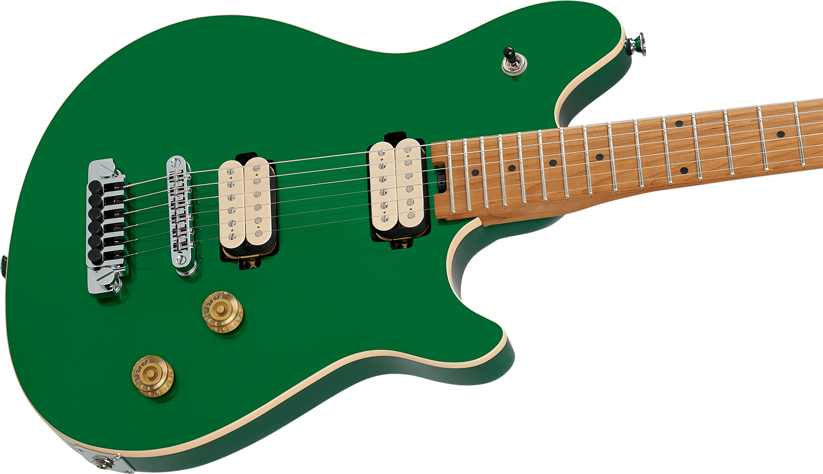 Evh Wolfgang Special Tom Baked Maple Mex 2h Ht Mn - Kandy Green - Guitarra electrica metalica - Variation 2