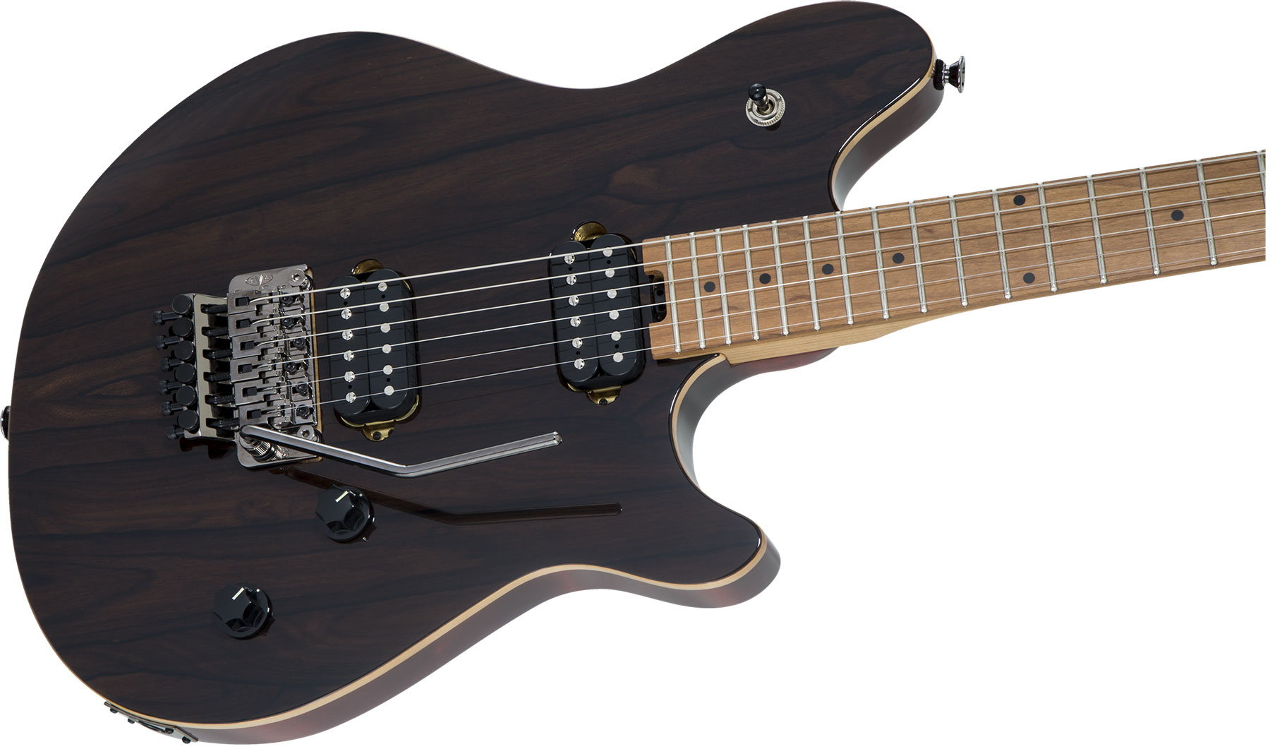 Evh Wolfgang Standard Exotic Ziricote 2h Fr Mn - Dark Natural - Guitarra electrica retro rock - Variation 2