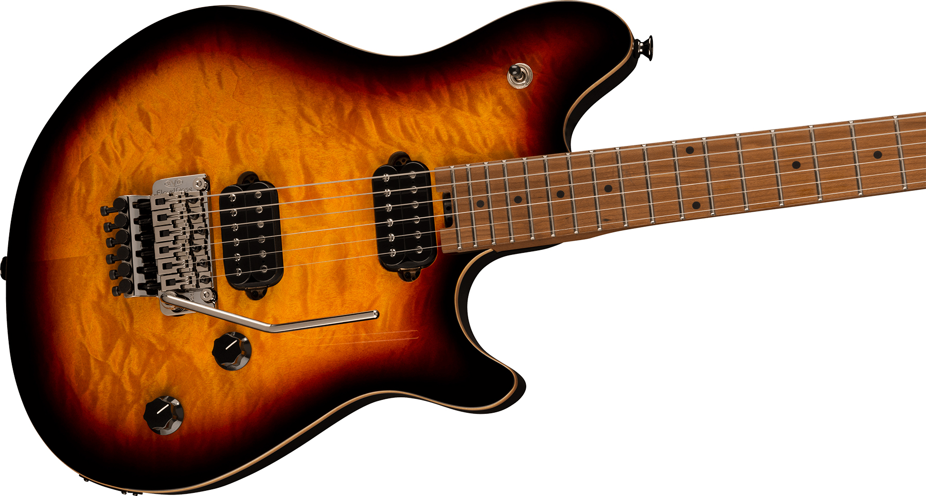 Evh Wolfgang Wg Standard Qm 2h  Fr Mn - 3-color Sunburst - Guitarra electrica metalica - Variation 2
