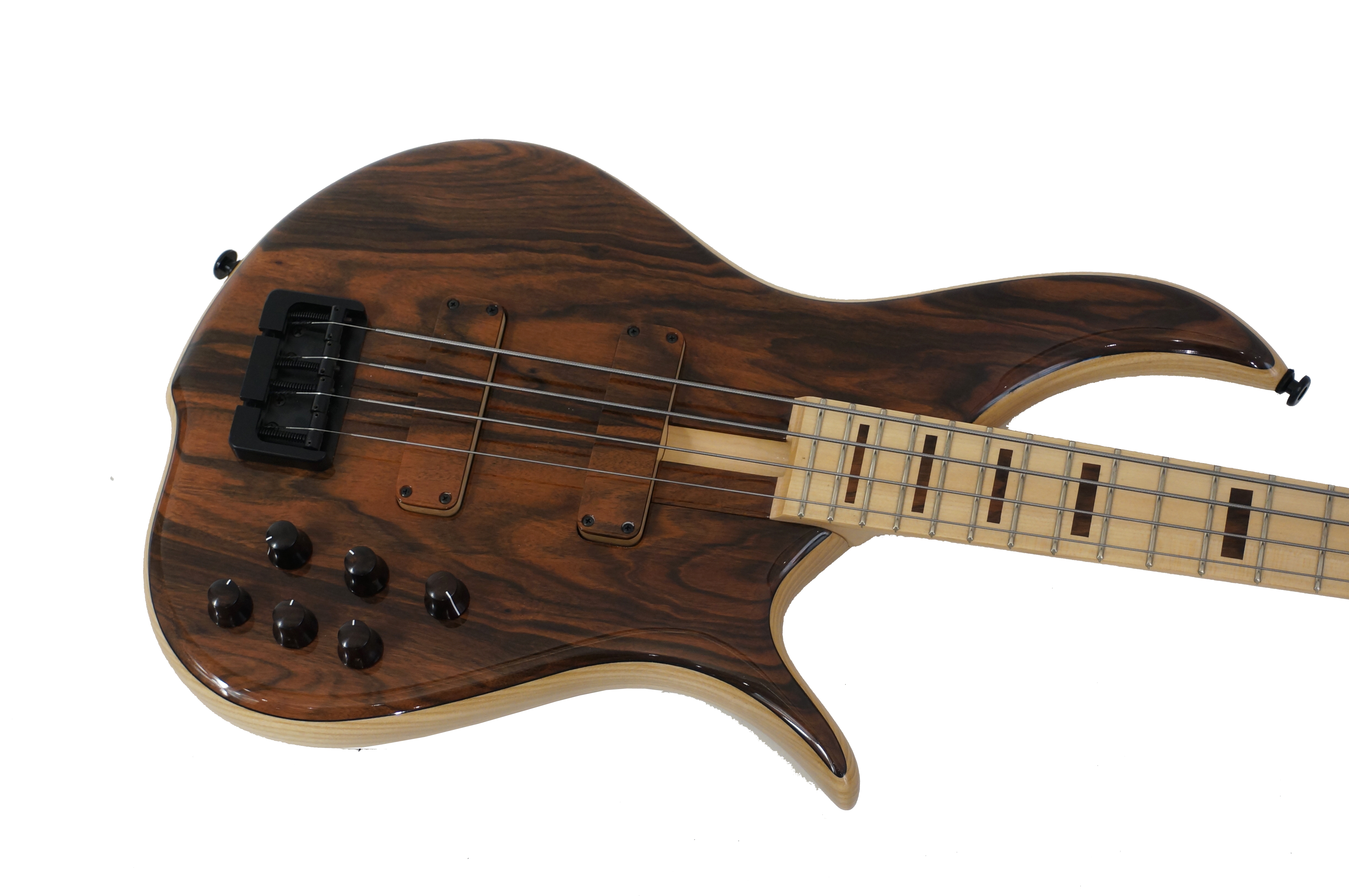 F Bass Bn 4 String Macassar Top Block Inlays 4c Mn Natural - Bajo eléctrico de cuerpo sólido - Variation 2