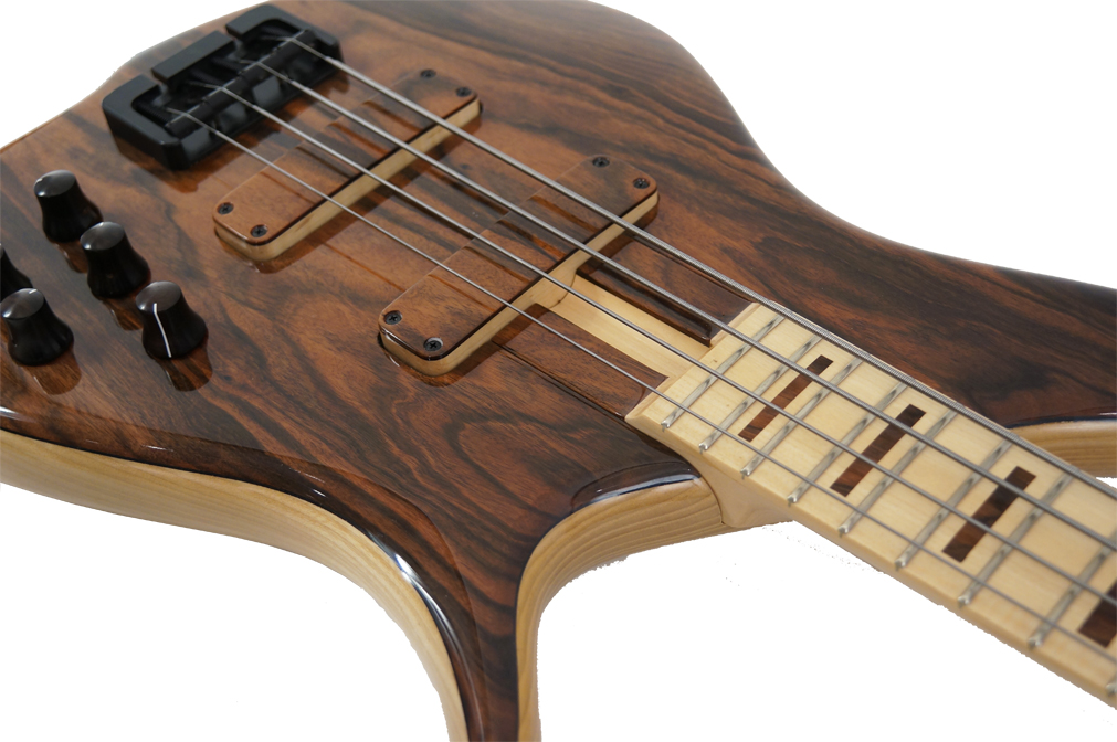 F Bass Bn 4 String Macassar Top Block Inlays 4c Mn Natural - Bajo eléctrico de cuerpo sólido - Variation 3