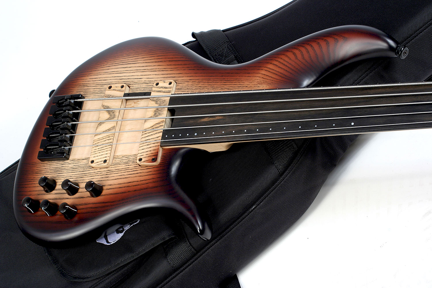 F Bass Bnf5 Fretless 5 String Ebony Fretboard - Brown Burst Satin - Bajo eléctrico de cuerpo sólido - Variation 3