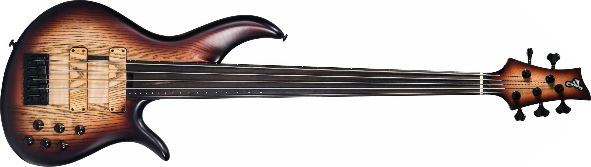 F Bass Bnf5 Fretless 5 String Ebony Fretboard - Brown Burst Satin - Bajo eléctrico de cuerpo sólido - Main picture