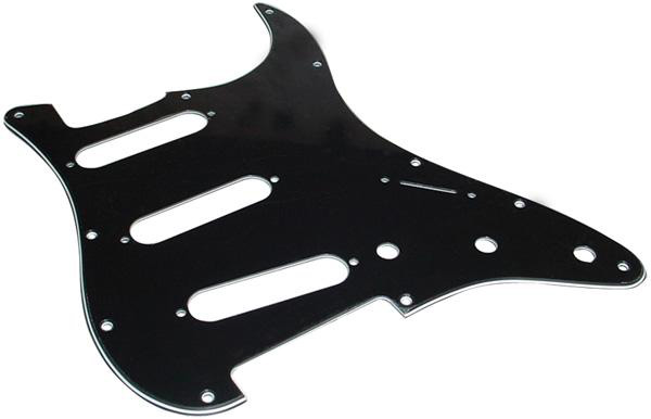 Fender Pickguard 11-hole Modern-style Stratocaster S/s/s 3-ply Black - - Golpeador - Variation 1