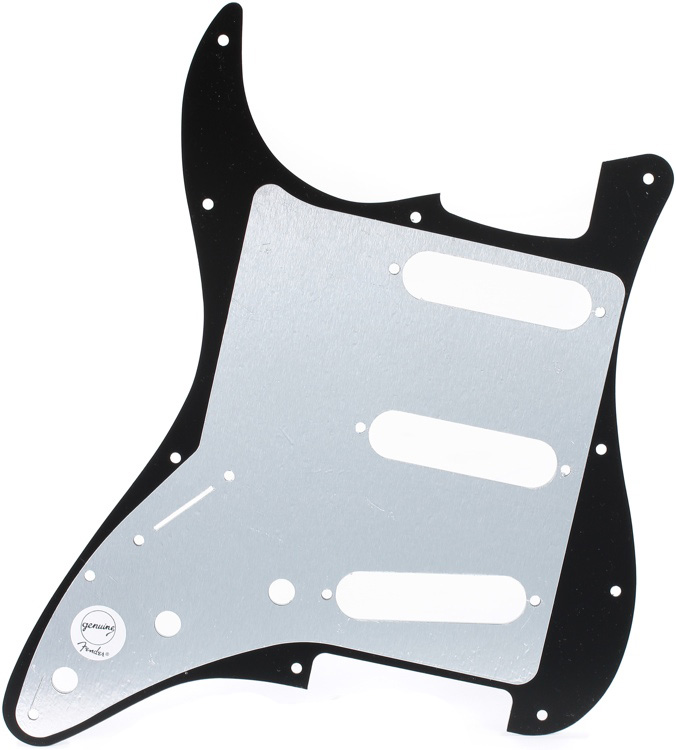 Fender Pickguard 11-hole Modern-style Stratocaster S/s/s 3-ply Black - - Golpeador - Variation 2