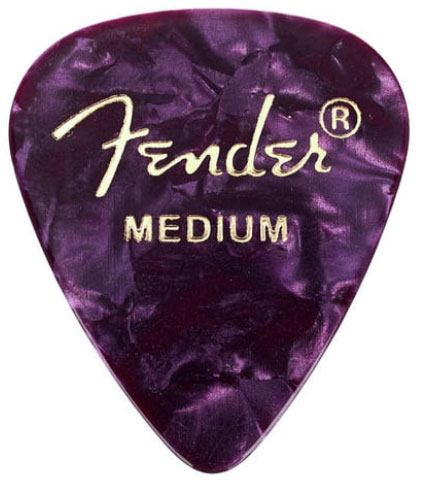 Púas Fender 351 Shape Premium Medium Picks Purple Moto