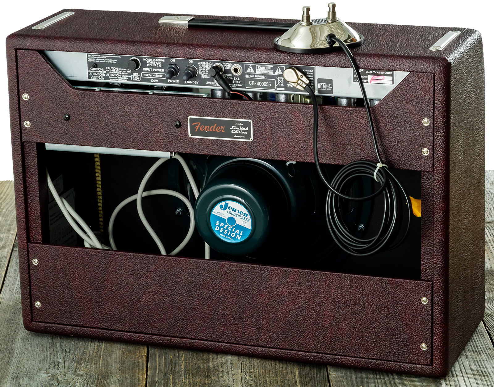 Fender 65 Deluxe Reverb Ltd 22w 1x12 Jensen P12q Bordeaux Blues - Combo amplificador para guitarra eléctrica - Variation 1