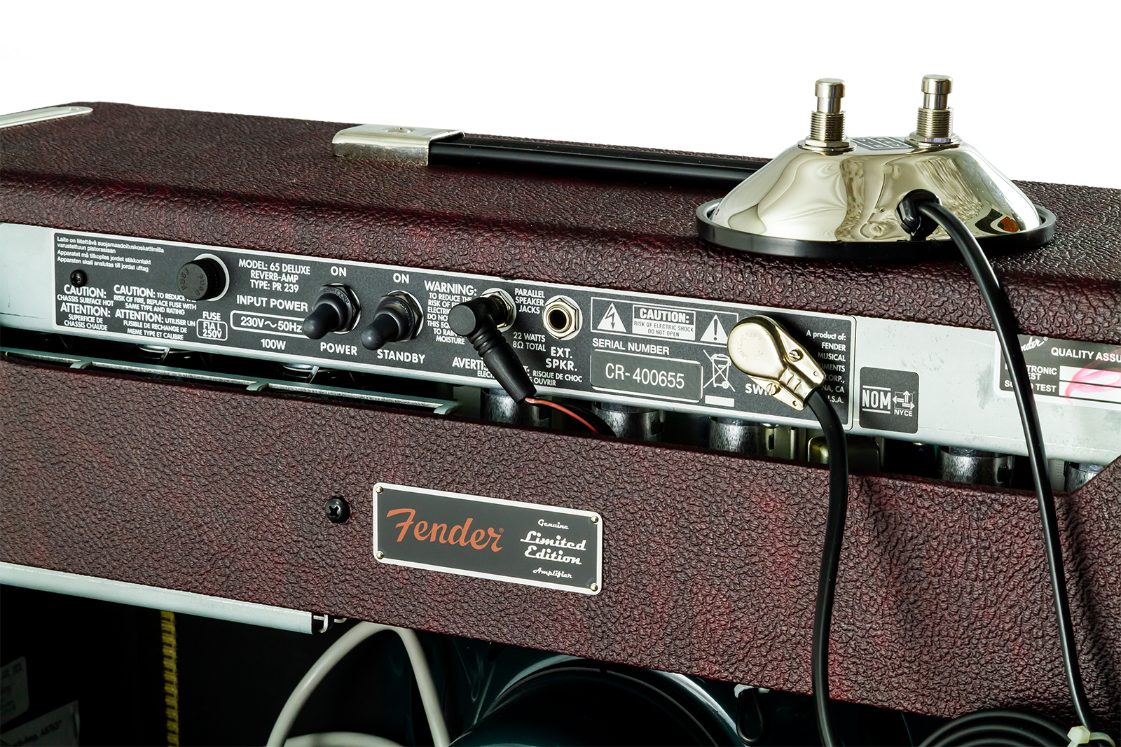 Fender 65 Deluxe Reverb Ltd 22w 1x12 Jensen P12q Bordeaux Blues - Combo amplificador para guitarra eléctrica - Variation 2