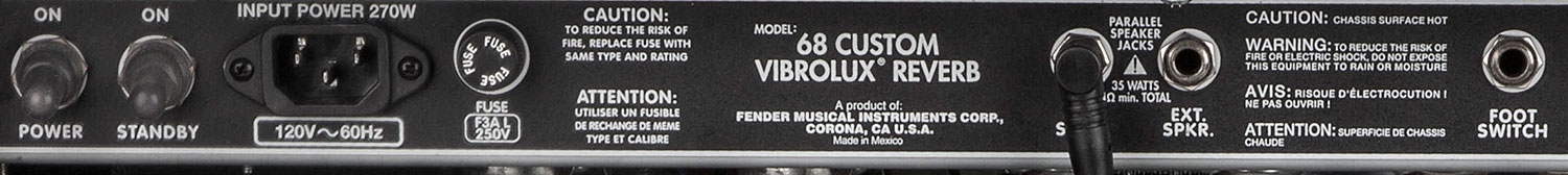 Fender 68 Custom Vibrolux Reverb 35w 2x10 Black - Combo amplificador para guitarra eléctrica - Variation 3