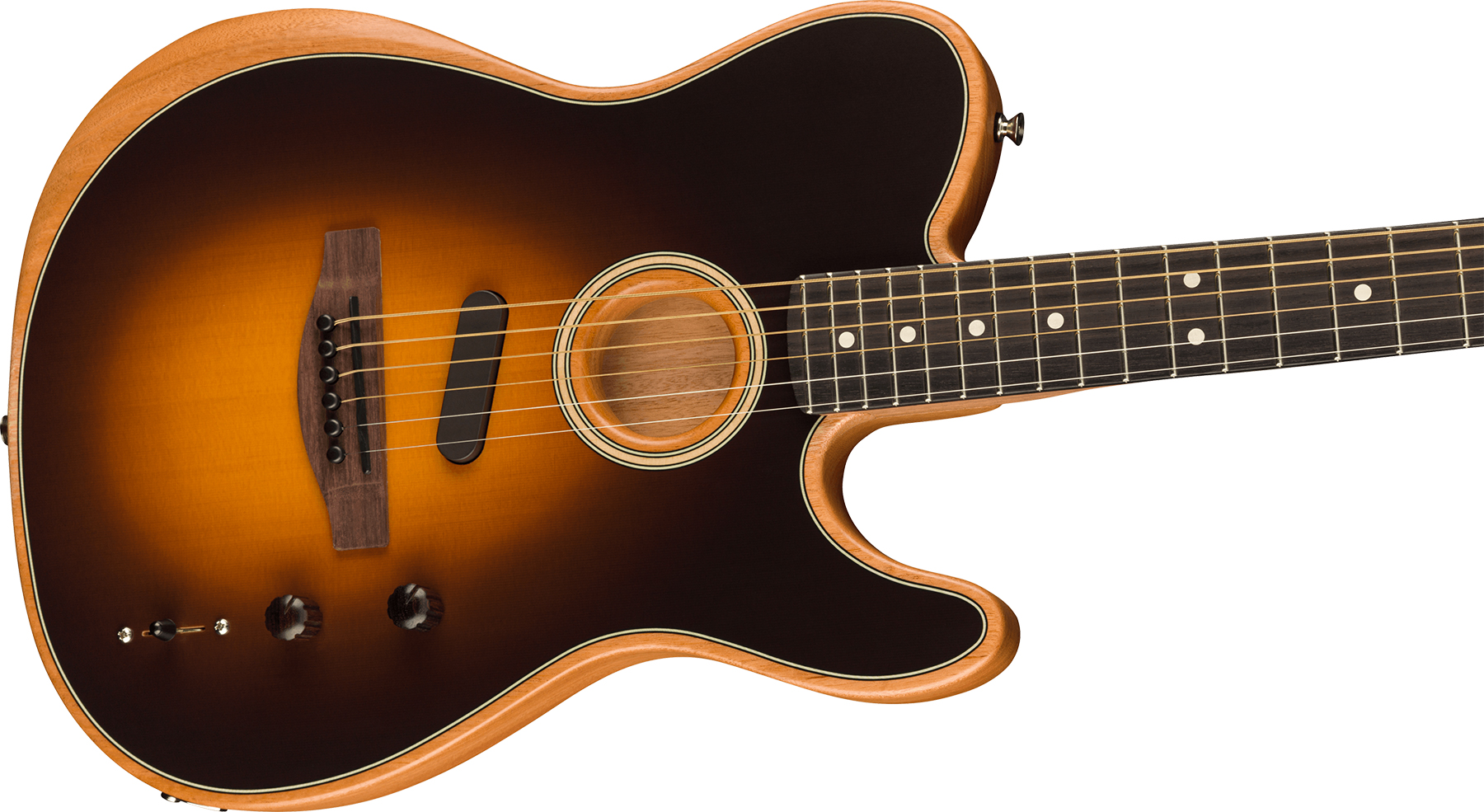 Fender Acoustasonic Tele Player Mex Epicea Acajou Rw - Shadow Burst - Guitarra electro acustica - Variation 2