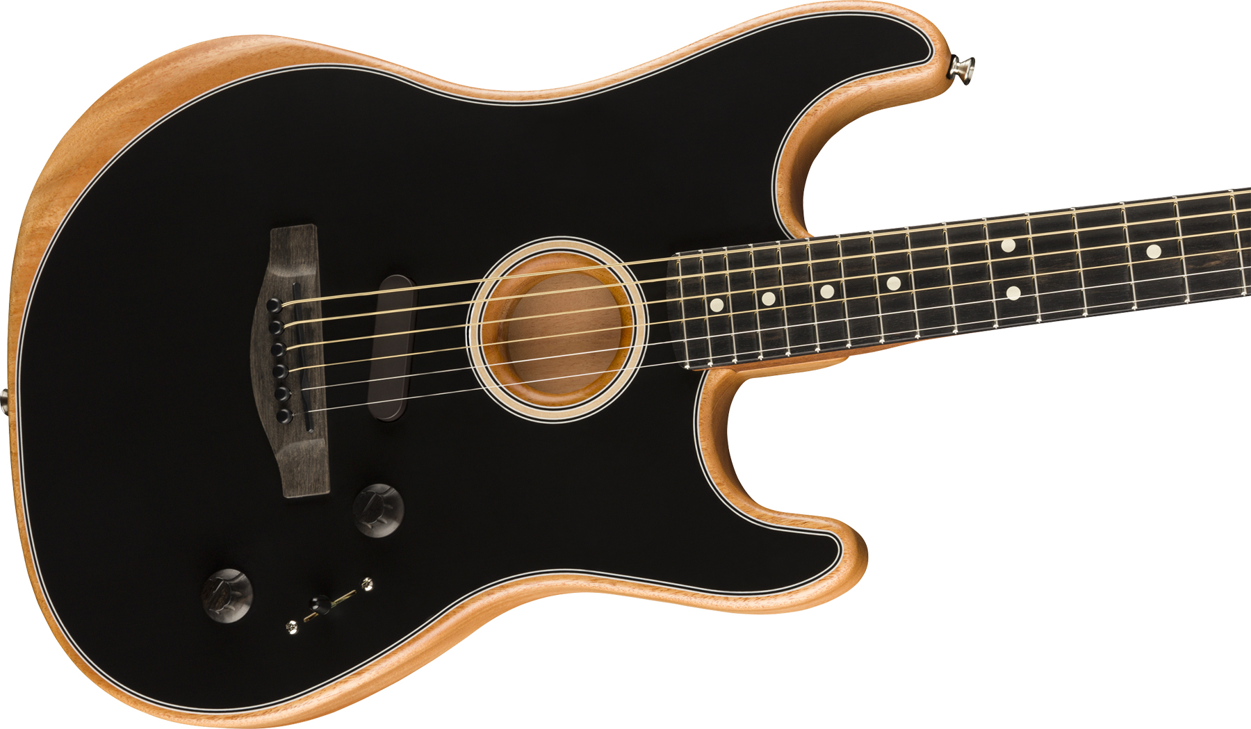 Fender Strat American Acoustasonic Usa Eb - Black - Guitarra electro acustica - Variation 2