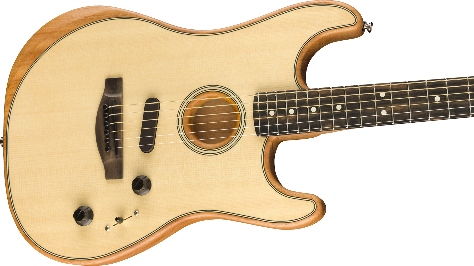 Fender American Acoustasonic Strat Usa Eb - Natural - Guitarra electro acustica - Variation 2