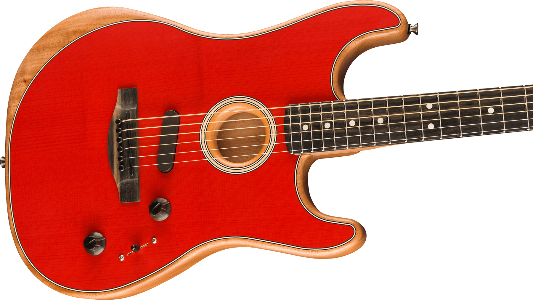 Fender American Acoustasonic Strat Usa Eb - Dakota Red - Guitarra electro acustica - Variation 2