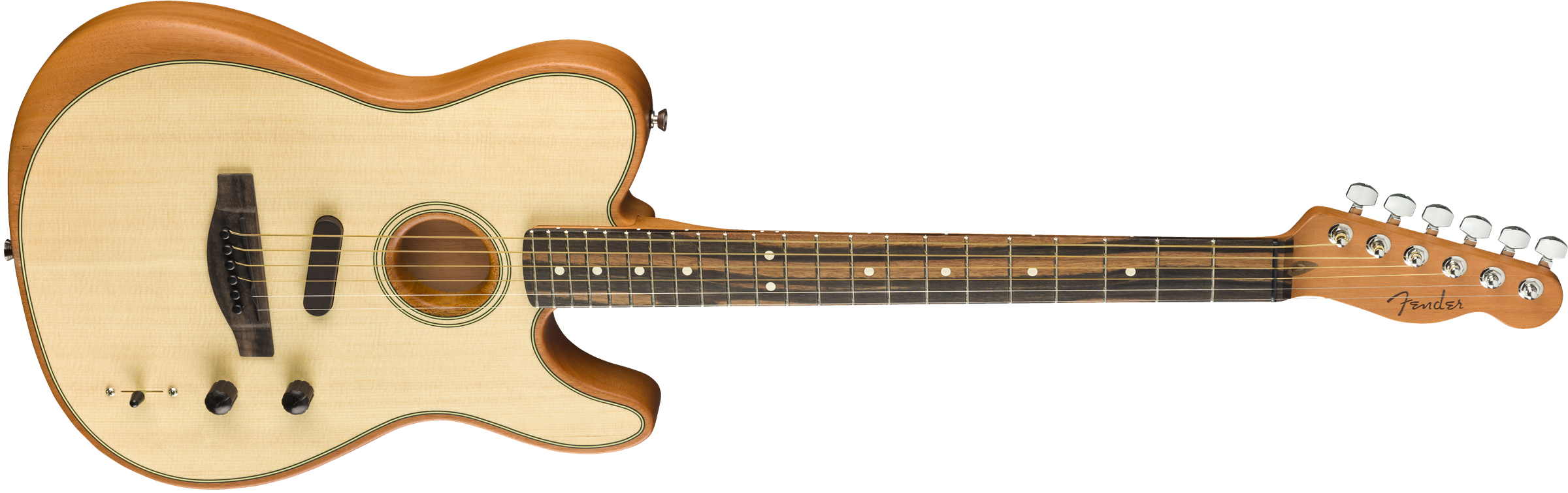 Fender Tele American Acoustasonic Usa Eb - Natural - Guitarra acústica & electro - Variation 2