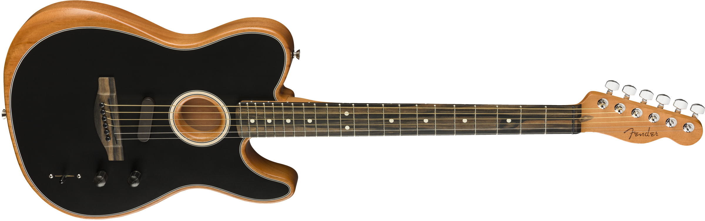 Fender Tele American Acoustasonic Usa Eb - Black - Guitarra electro acustica - Variation 2