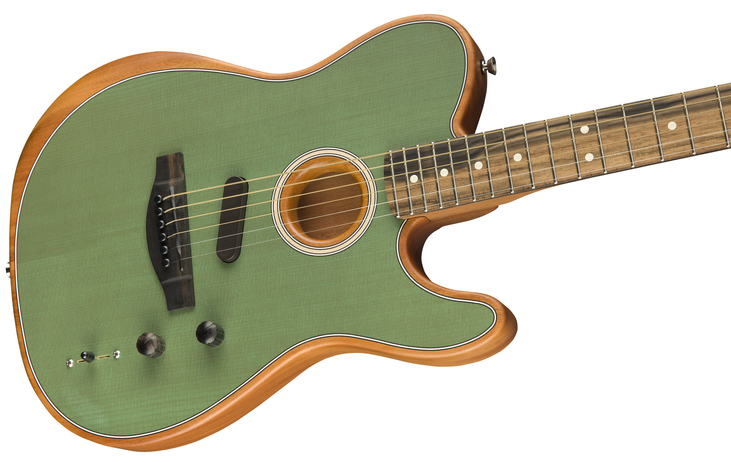 Fender Tele American Acoustasonic Usa Eb - Surf Green - Guitarra acústica & electro - Variation 3