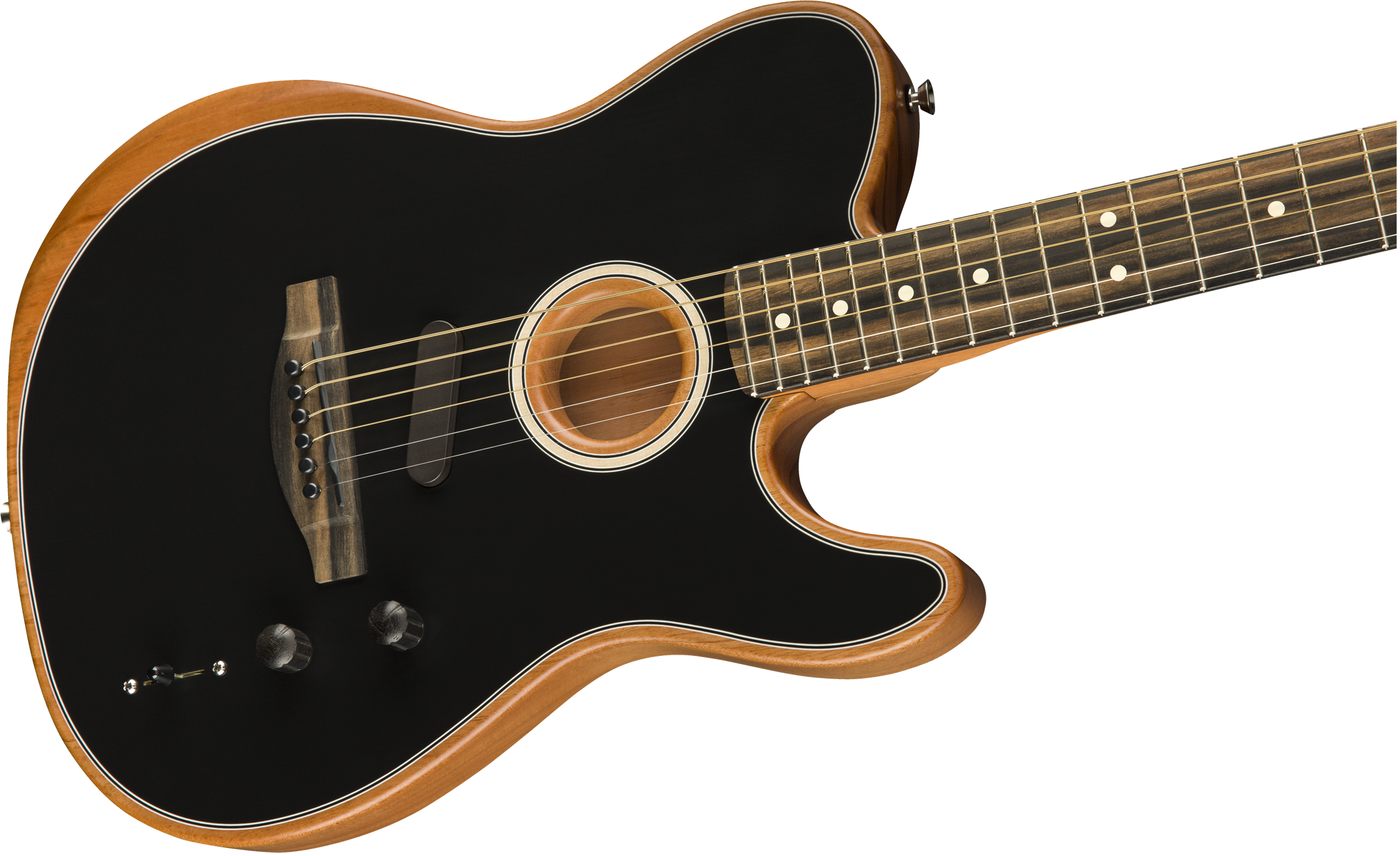 Fender Tele American Acoustasonic Usa Eb - Black - Guitarra electro acustica - Variation 3